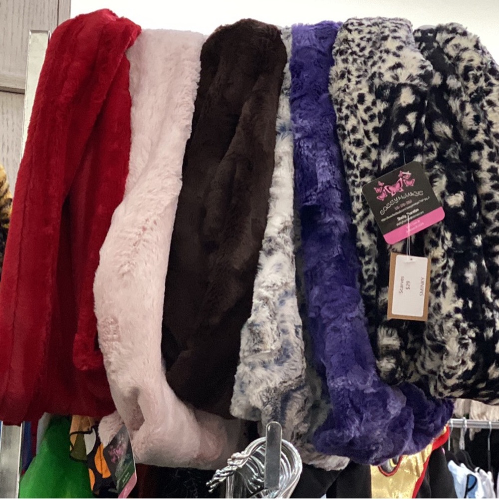 Minky faux fur infinity scarf